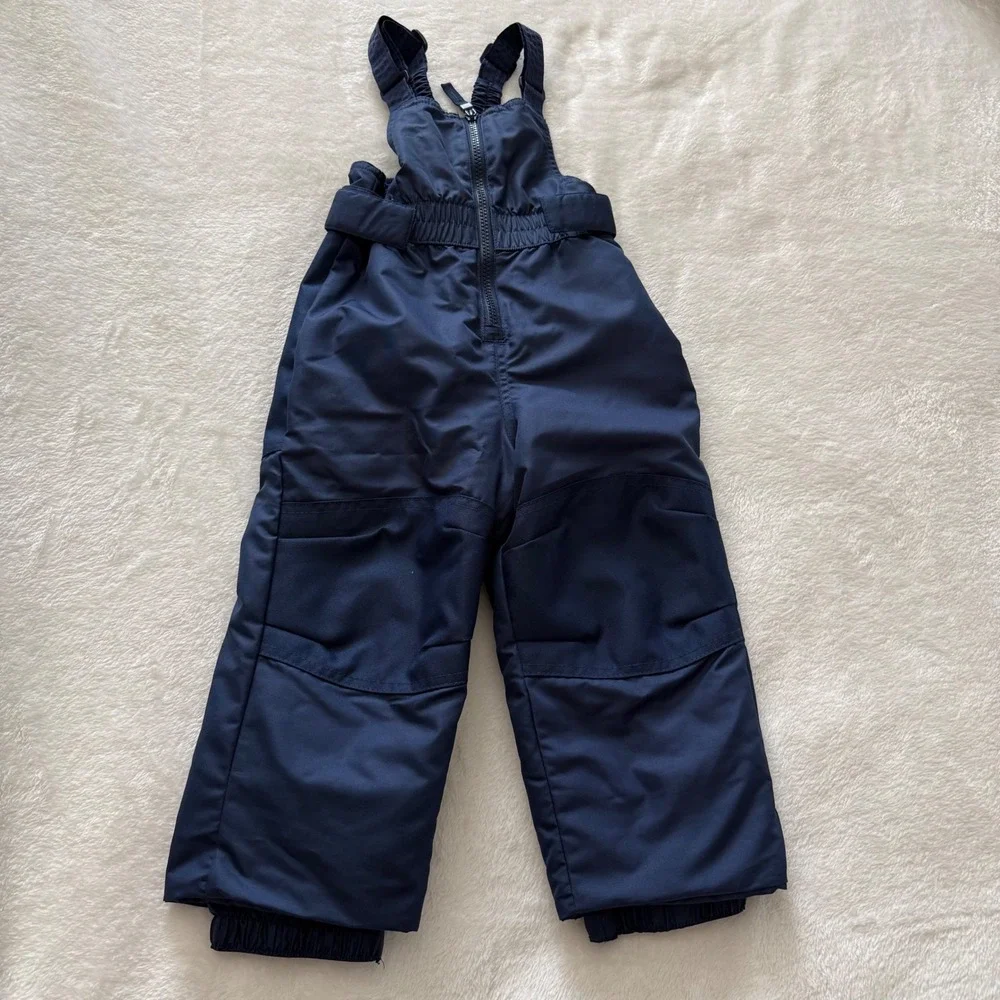 Cat & Jack Toddler Snow Bib Pants Size 2T Navy Insulated Winter‎ Ski Overalls